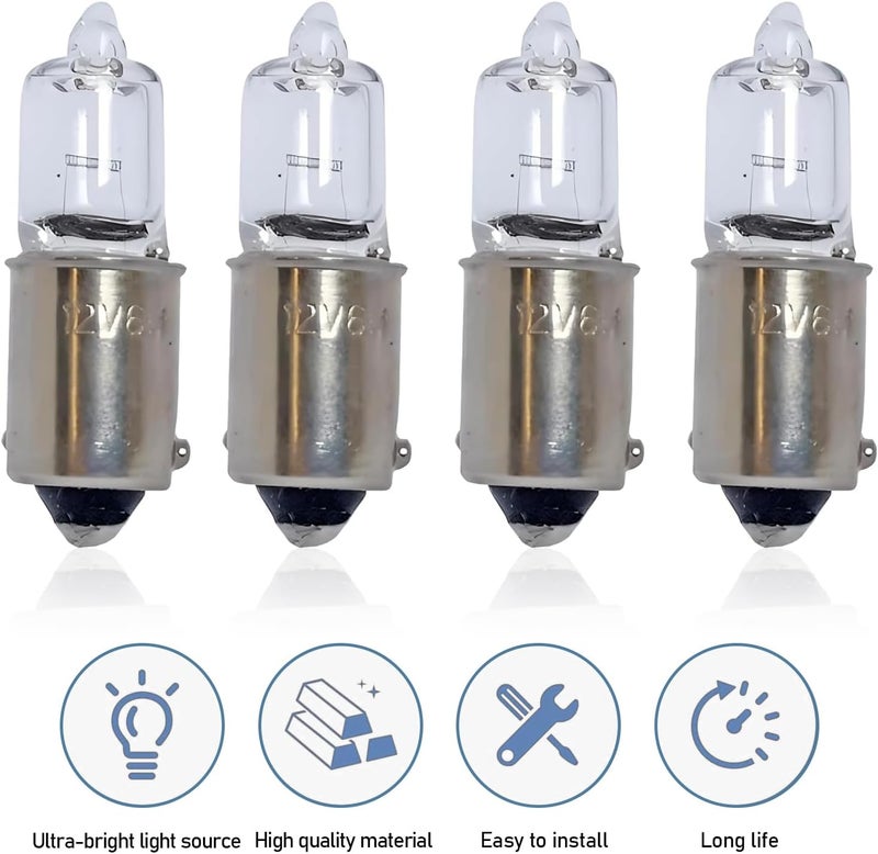 MLY 4 PCS H6W LED Light Bulb 3200-3500K, 12V Durable License Plate Light, Plug and Play Replacement Bulb, Universal Fit for Interior and Exterior Lighting (White) - Image 5